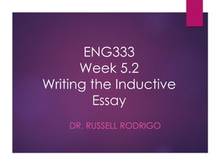 Week 5 inductive essay writing copy | PDF | Genetics | Science