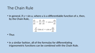 Chain Function Formula Calculus lecture nomber of week five undergraduate | PPTX