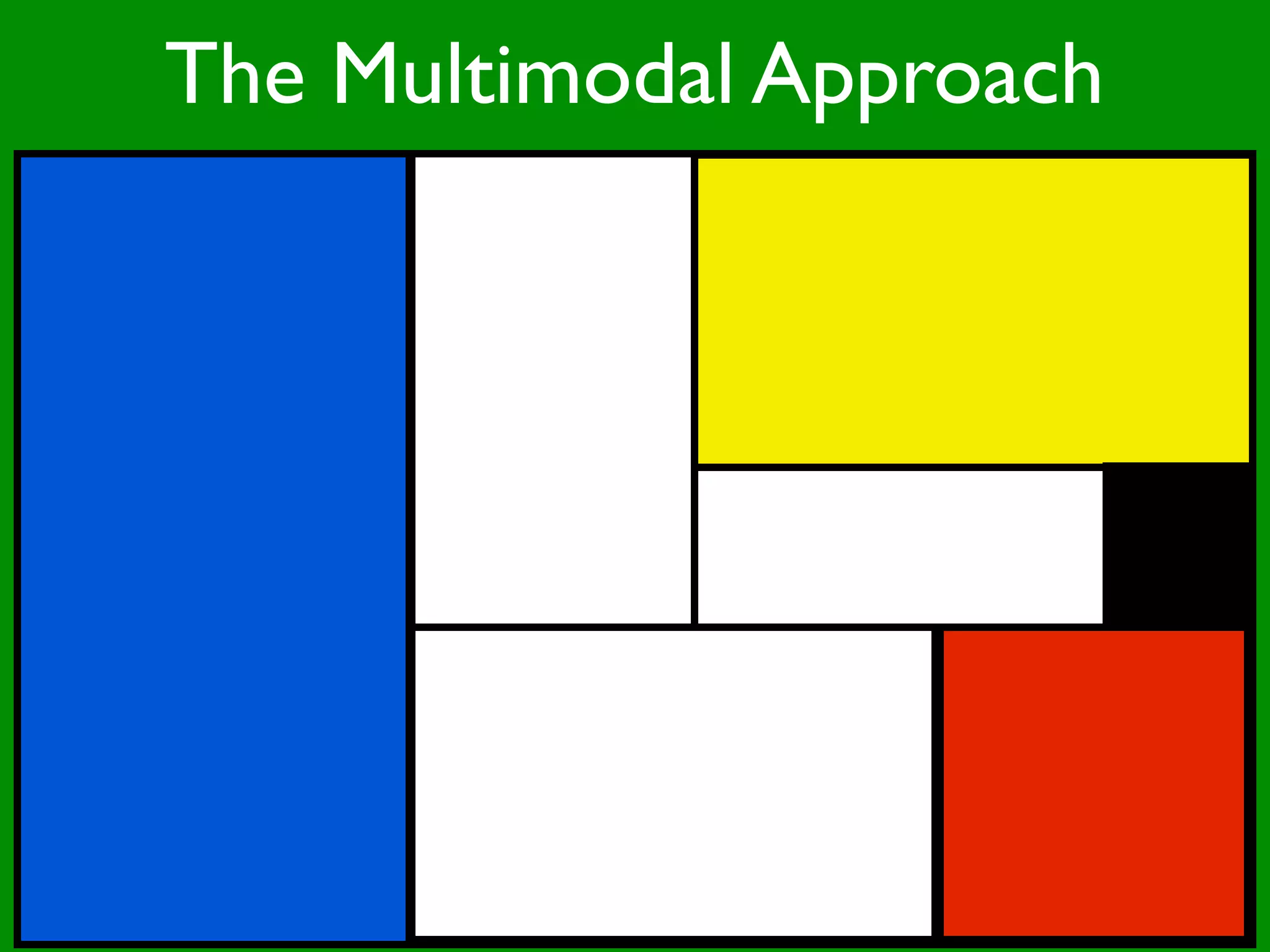 The Multimodal Approach
 