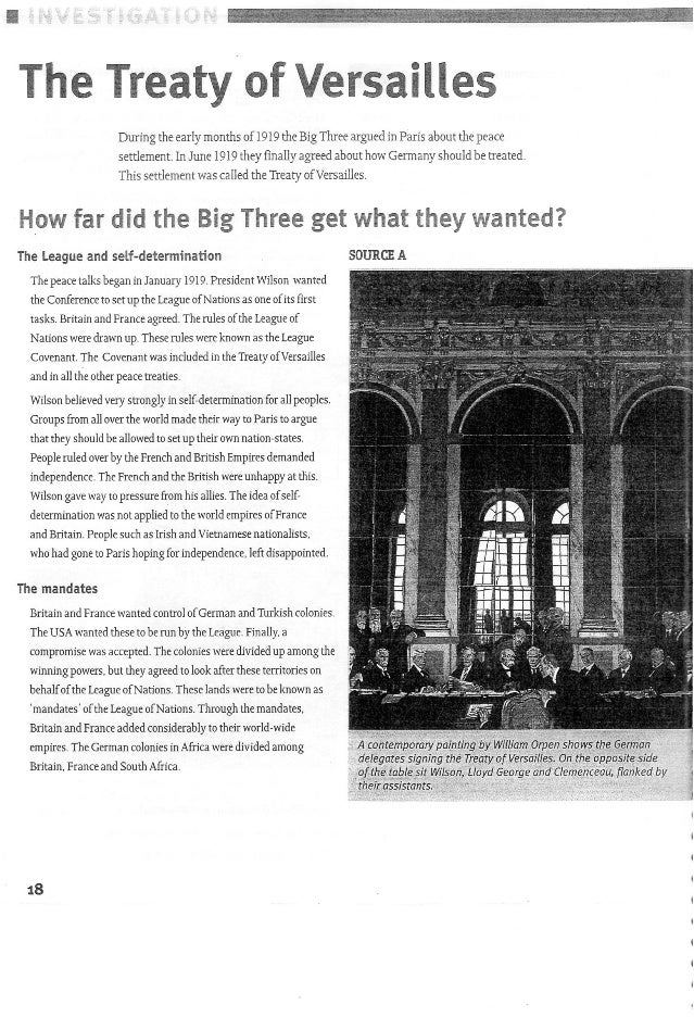 the fight over the versailles treaty 1991 dbq It so happens that the treaty of versailles, which ended world war i, was actually the force that drove world war ii the treaty of versailles produced german anger and humiliation, sowing the seeds for world war ii it did this through imposing territorial loss, military restrictions, economic reparations, and war guilt (hook exercise. the fight over the versailles treaty 1991 dbq It so happens that the treaty of versailles, which ended world war i, was actually the force that drove world war ii the treaty of versailles produced german anger and humiliation, sowing the seeds for world war ii it did this through imposing territorial loss, military restrictions, economic reparations, and war guilt (hook exercise.