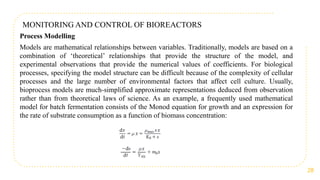 Bioreactor Control Variables Week 5 (The Bioreactor Concept, Reactor configuration, How to operate ...