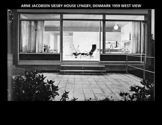 ARNE JACOBSEN SIESBY HOUSE LYNGBY, DENMARK 1959 WEST VIEW
 