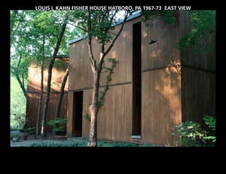 LOUIS I. KAHN FISHER HOUSE HATBORO, PA 1967-73 EAST VIEW
 