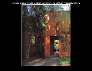 LOUIS I. KAHN FISHER HOUSE HATBORO, PA 1967-73 TRANSPARENCY
 