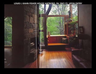 LOUIS I. KAHN FISHER HOUSE HATBORO, PA 1967-73 UPON ENTRY
 