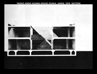 TADAO ANDO AZUMA HOUSE OSAKA, JAPAN, 1976 SECTION
 