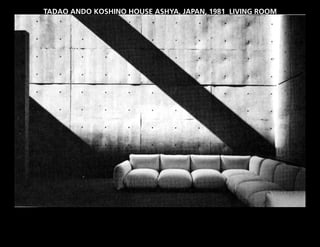 TADAO ANDO KOSHINO HOUSE ASHYA, JAPAN, 1981 LIVING ROOM
 