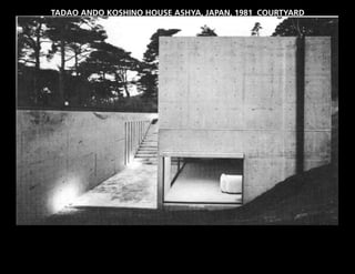 TADAO ANDO KOSHINO HOUSE ASHYA, JAPAN, 1981 COURTYARD
 