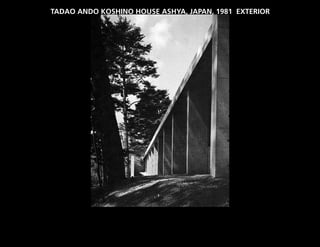 TADAO ANDO KOSHINO HOUSE ASHYA, JAPAN, 1981 EXTERIOR
 