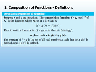 1. Composition of Functions - Definition.
 