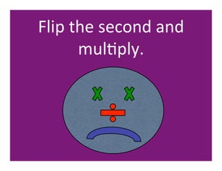 Flip	
  the	
  second	
  and	
  
         mulHply.	
  
 