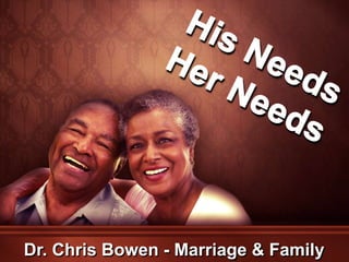 Dr. Chris Bowen - Marriage & Family 
 