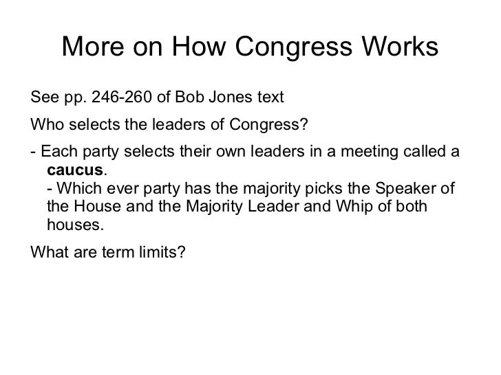Week 6.1 how congress works