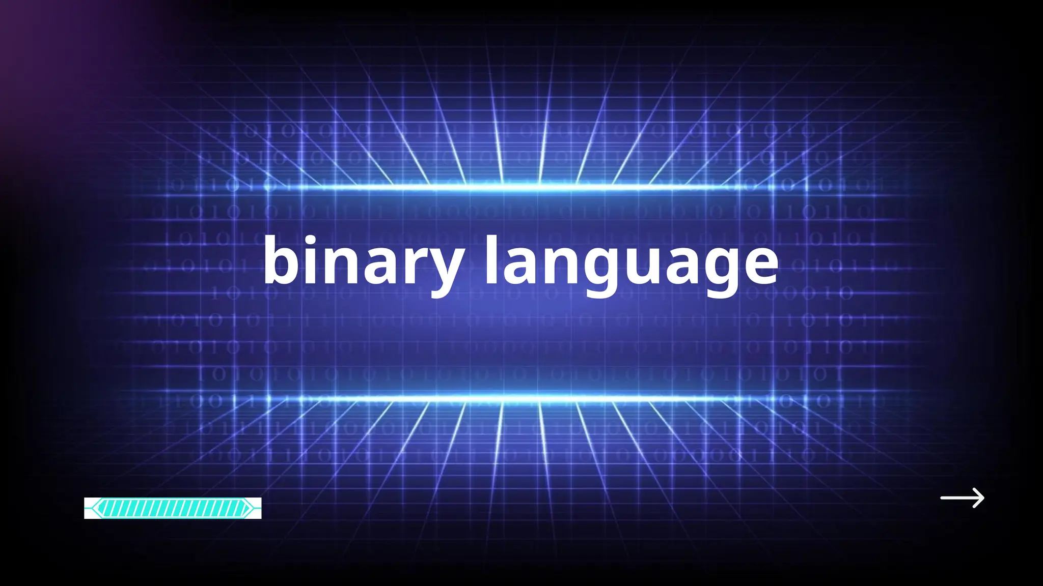 binary language
 