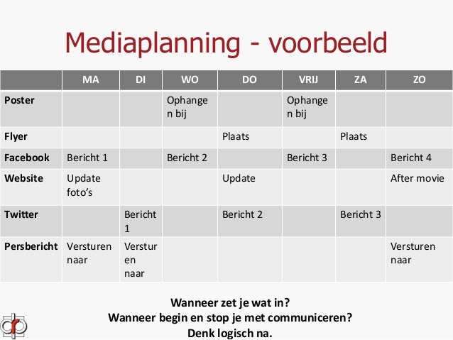 Week 6 communicatieplan deel 2