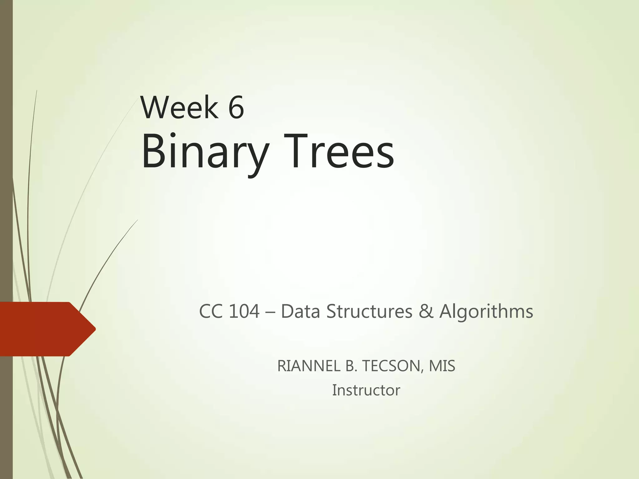 Binary Trees.ppt | Programming Languages | Computing