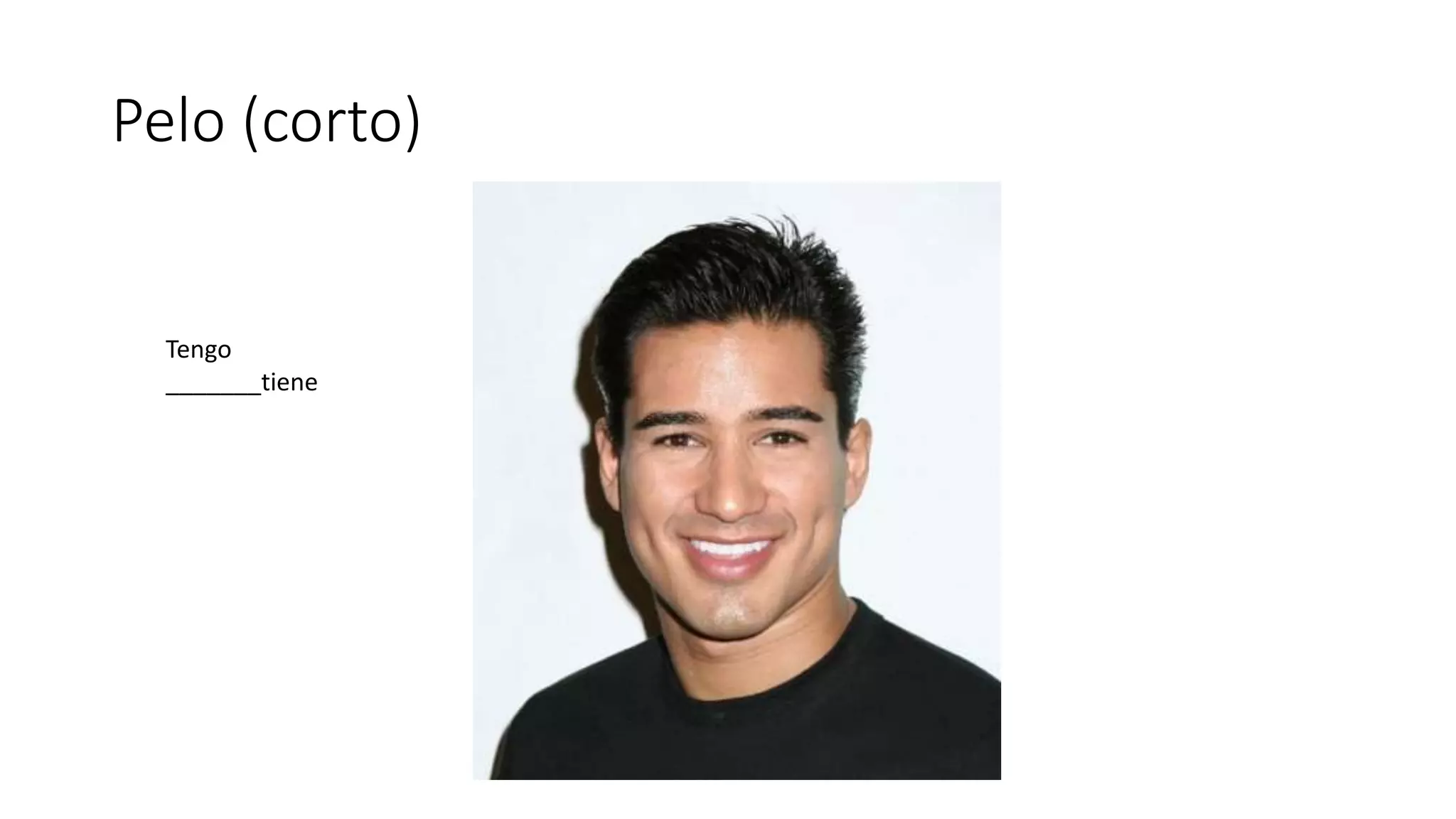 Pelo (corto)
Tengo
_______tiene
 