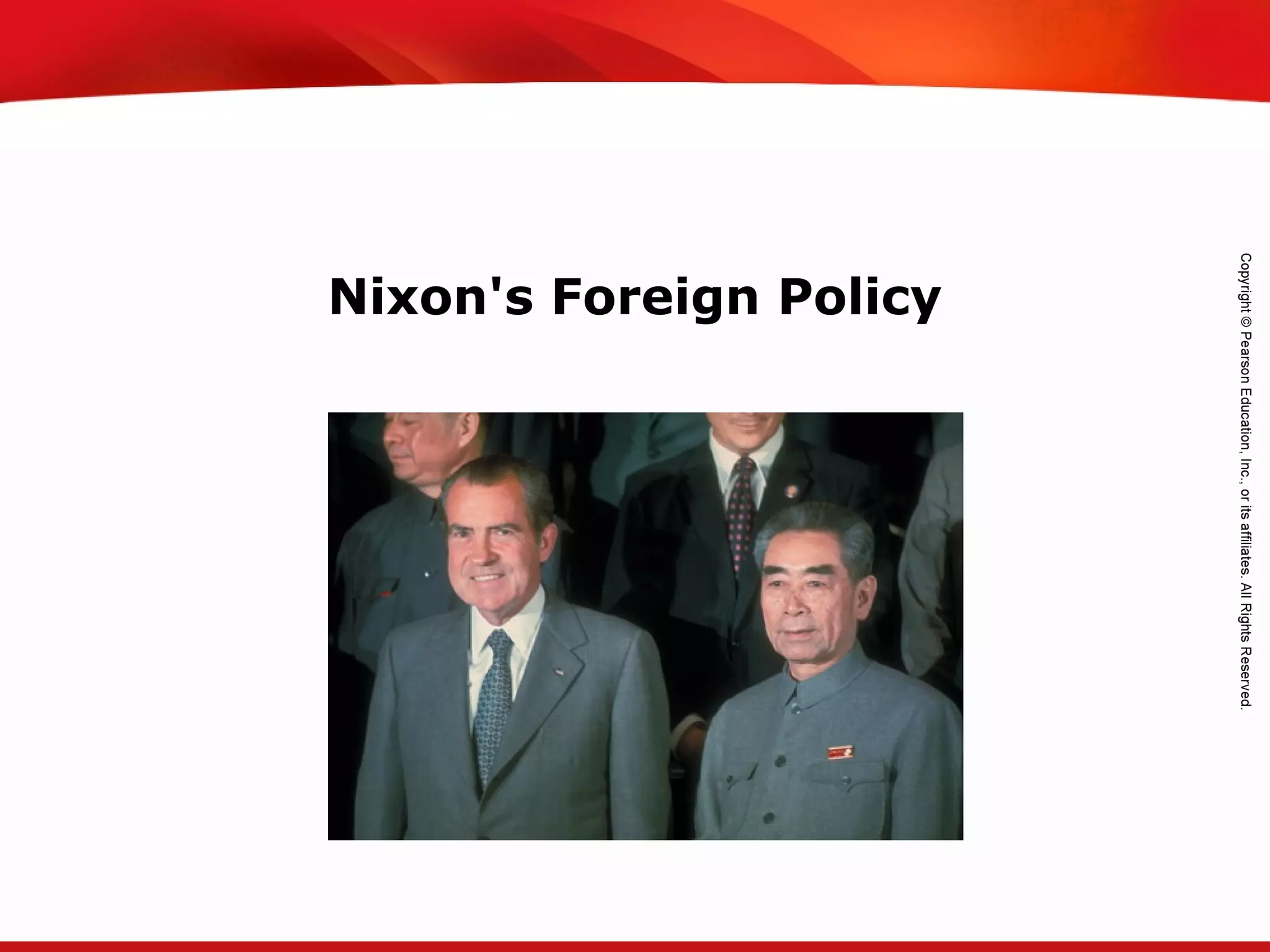 TEKS 8C: Calculate percent composition and empirical and molecular formulas.
Nixon's Foreign Policy
 