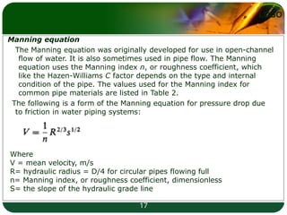 Week 6 Fluid Dynamics and Flow in Pipes .pptx