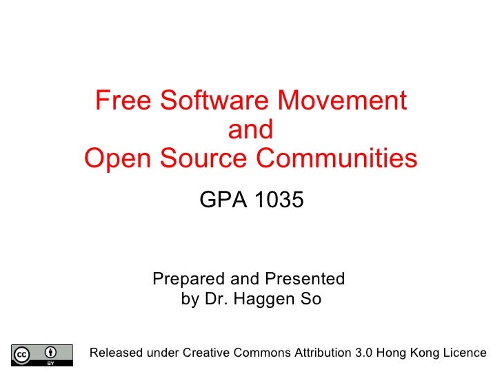 Free Software Movement and Open Source Communities