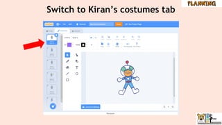 Switch to Kiran’s costumes tab
 