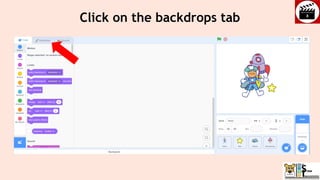 Click on the backdrops tab
 