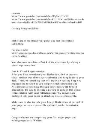 Week 6 Reflection Final Draft Revision Guidelines Still as .docx