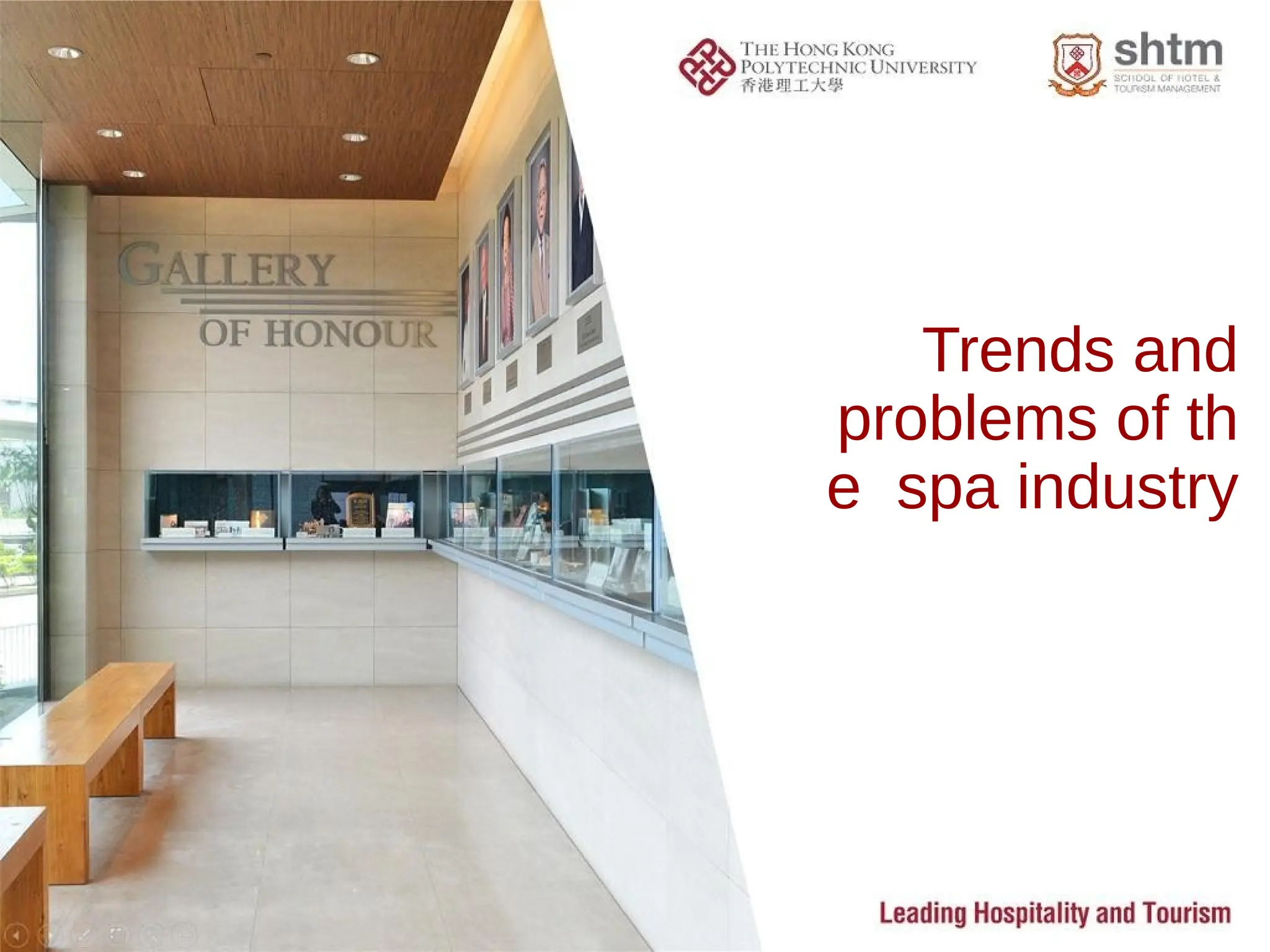 Trends and
problems of th
e spa industry
 