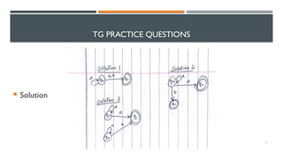 THEORY OF AUTOMATA WEEK 6 PPT. TRANSITION GRAPHS | PPTX