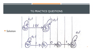 THEORY OF AUTOMATA WEEK 6 PPT. TRANSITION GRAPHS | PPTX
