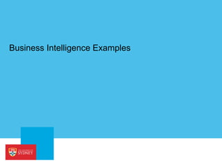 Business Intelligence Examples
 