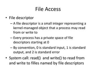 File Descriptor Kernel File system | PDF