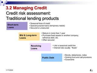 Revolving Financing Risk Week 7 - Chapter 3 - Credit Risk Management - slide.pdf