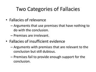 Week 7 faulty reasoning - teacher version | PPTX