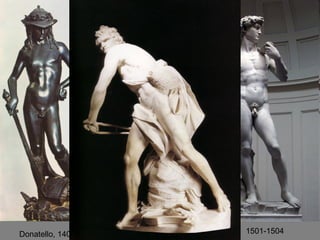 Donatello, 1408 Verrocchio, 1470 1501-1504 