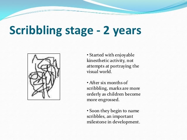 Scribble Stage Of Drawing : Week children s artistic development