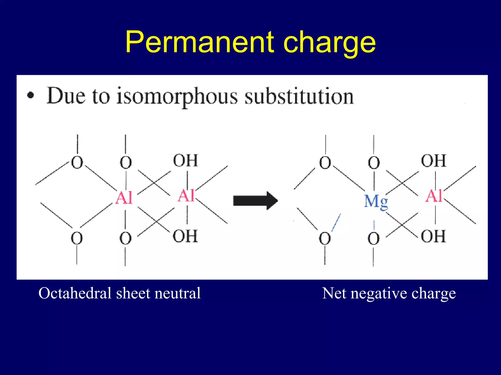 Permanent charge Octahedral sheet neutral Net negative charge 