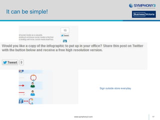 It can be simple!
www.symphony3.com 17
Sign outside store everyday
 