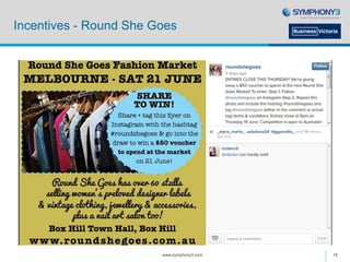 Incentives - Round She Goes
www.symphony3.com 18
 