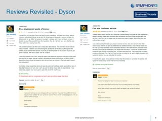 Reviews Revisited - Dyson
www.symphony3.com 8
 
