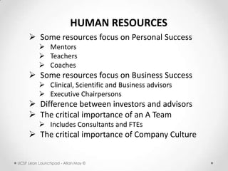 UCSF Life Sciences: Week 7 Devices Resources, Activities and Costs | PPTX
