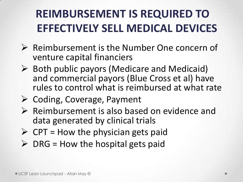 REIMBURSEMENT IS REQUIRED TO EFFECTIVELY