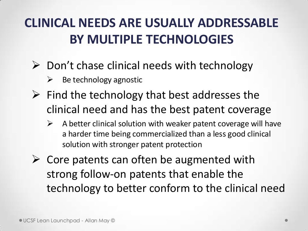 CLINICAL NEEDS ARE USUALLY ADDRESSABLE