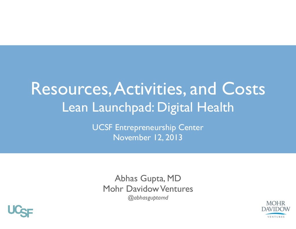 Resources, Activities, and Costs Lean