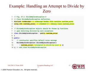 Exception and Error Handling in C++ - A detailed Presentation | PPT