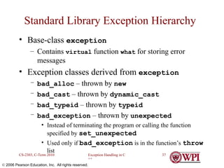 Exception and Error Handling in C++ - A detailed Presentation | PPT