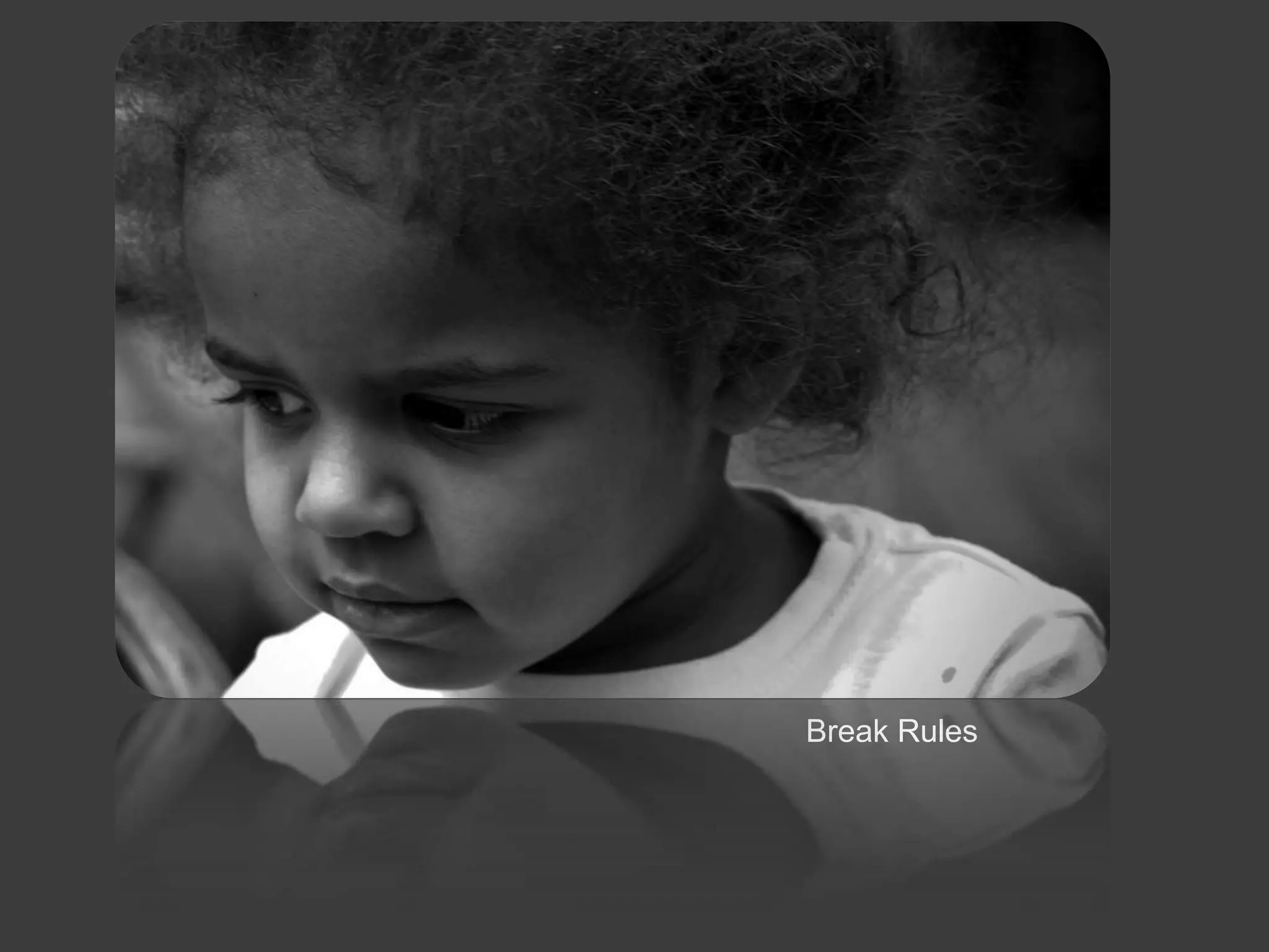 Rule of thirdsThis works under the concept that tension in the picture will bring more interest. One way of enhancing the composition of your shots is to place your points of interest inn smart positions. While the rule of thirds can be broken with great effect it’s a useful principle to keep in mind. Digital Photography Schoolhttp://digital-photography-school.com/rule-of-thirds