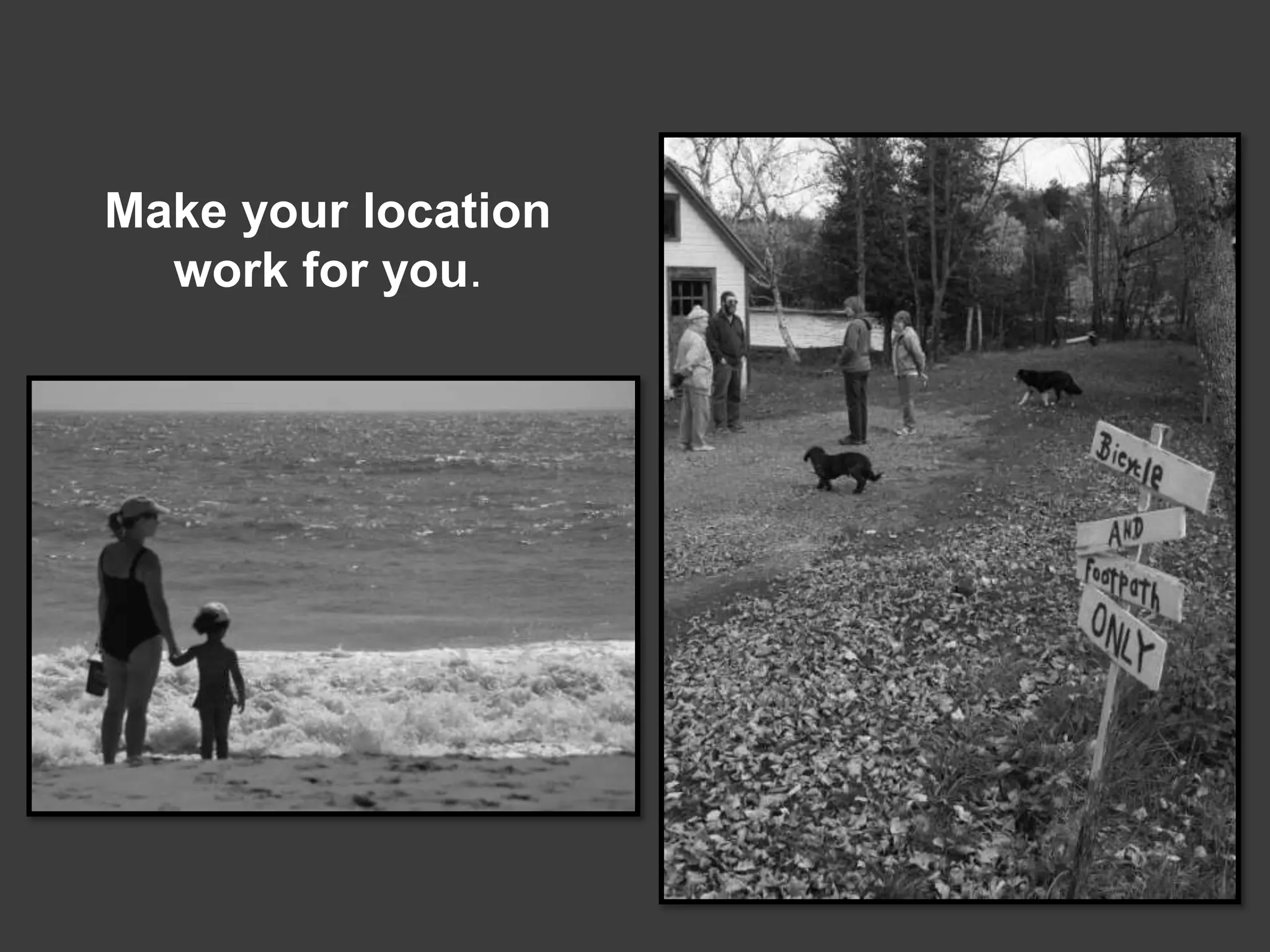 More on backgroundsDistractionsDistracting focal point (silly face in the background)Protruding elements from subjects headsCompeting lines (strong clashing lines)StrategiesCheck your backgroundMove your subjectChange your shooting angleUse aperture or focal length to blue backgroundsFill your framePost processing