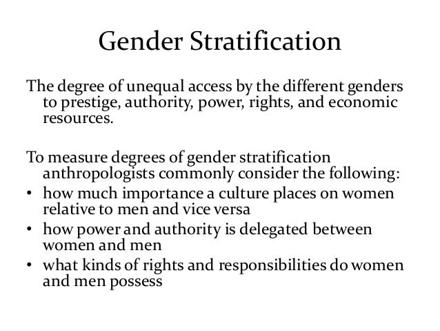 gender stratification essay