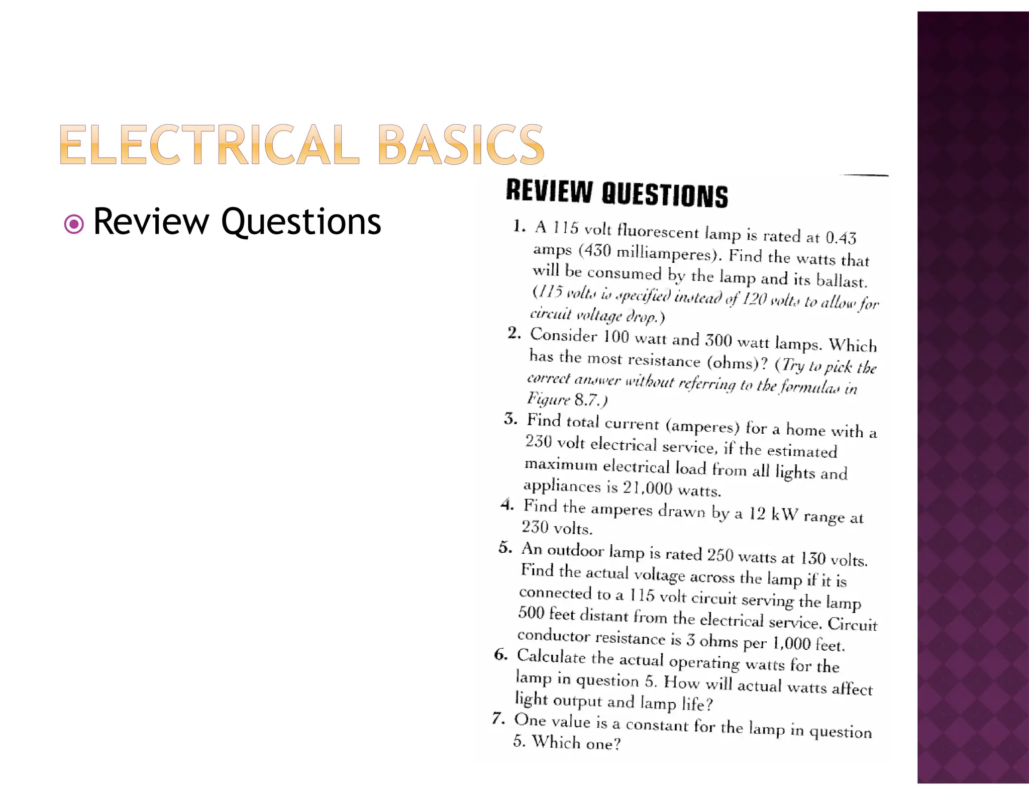 Review Questions
 